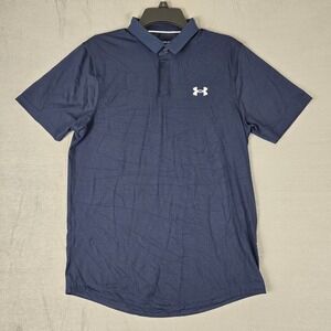 Under Armour ISO Chill Polo Shirt‎ Mens Small Dark Blue Performance Wicking NWOT